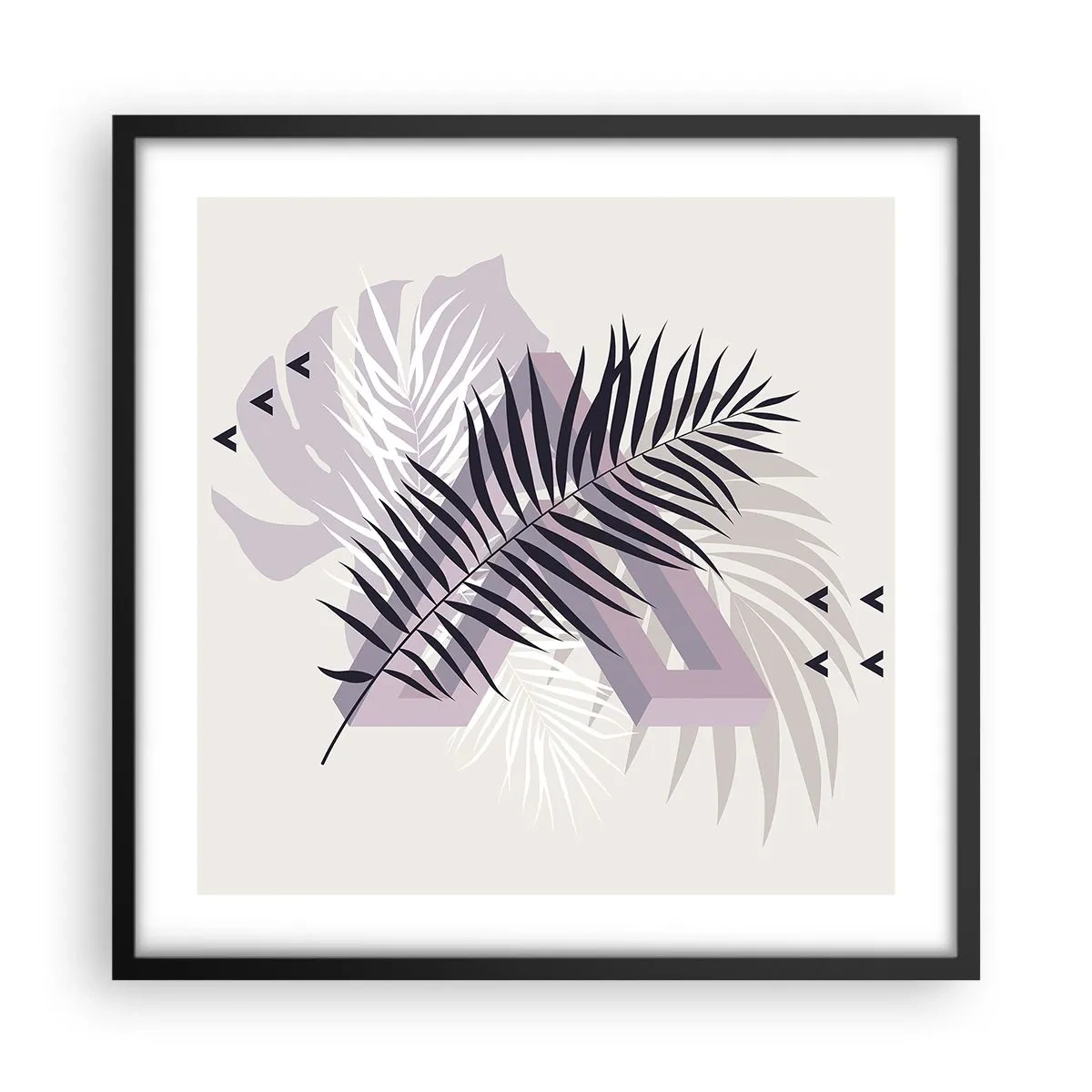 Póster en marco negro - La sombra de una sombra - 50x50 cm