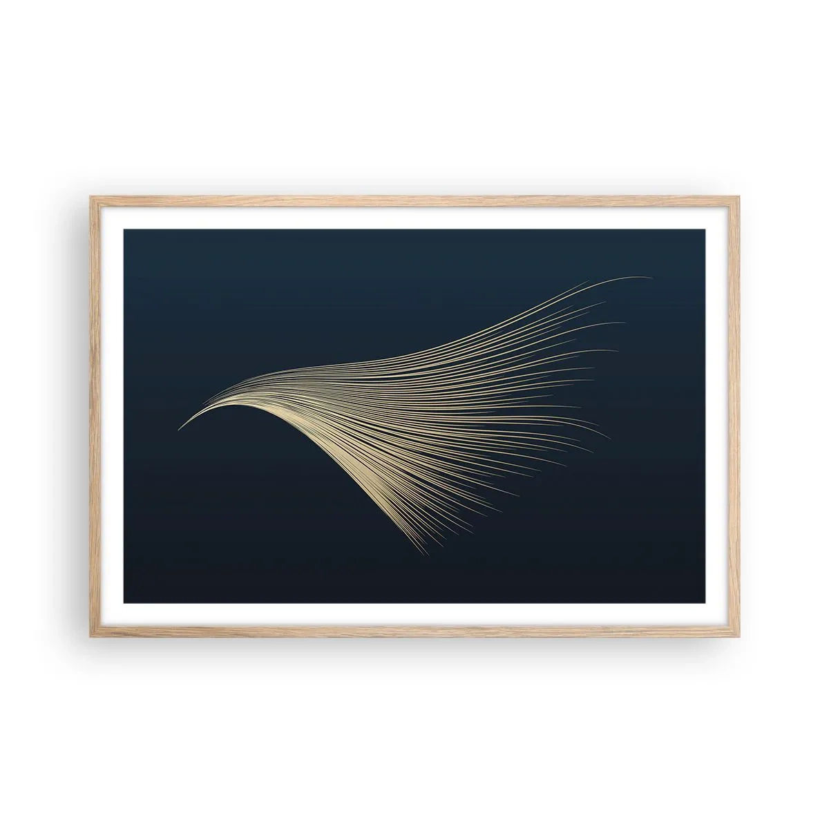 Póster en marco roble claro - Como el cabello de un ángel - 91x61 cm