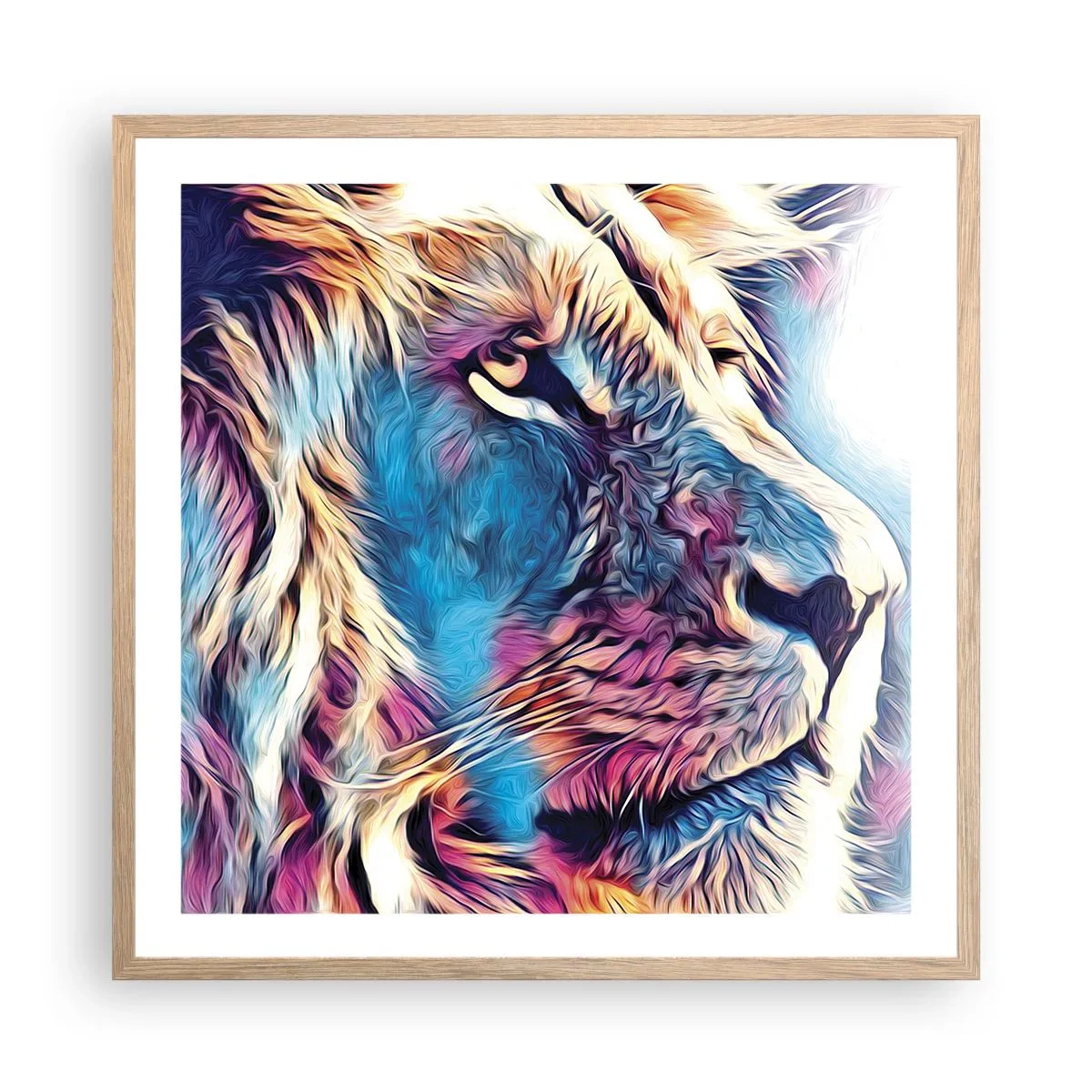 Póster en marco roble claro - La sabiduría de la naturaleza - 60x60 cm