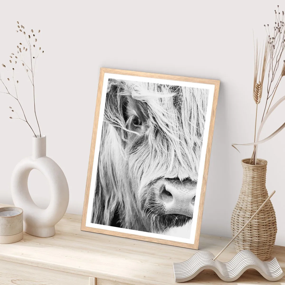 Póster en marco roble claro - La naturaleza escocesa - 61x91 cm