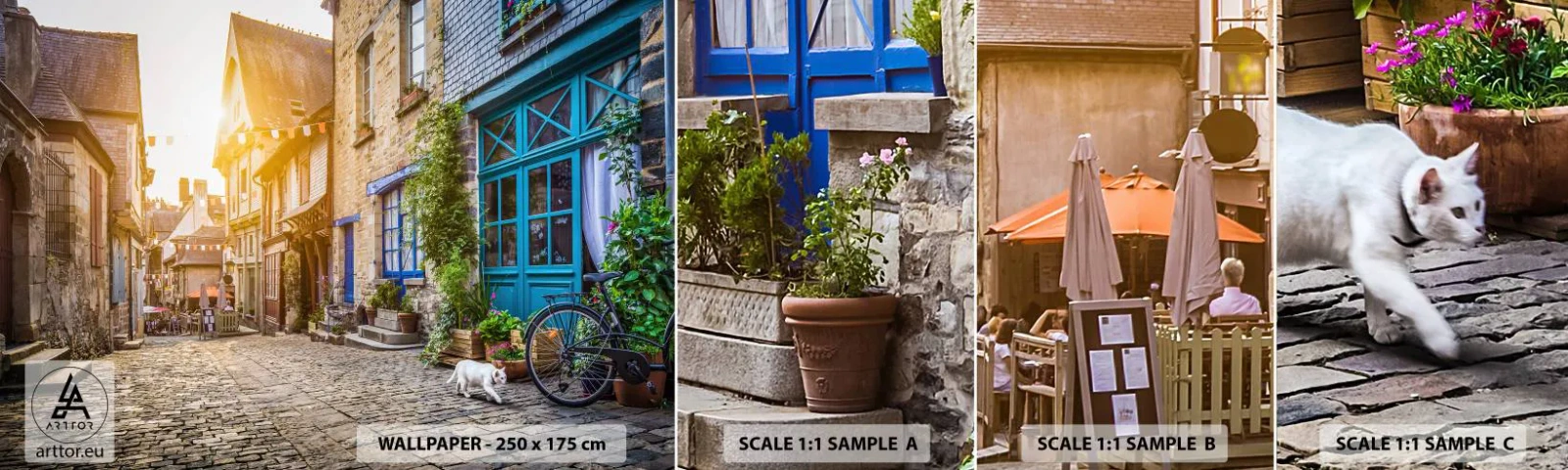 Muestra De Fotomural Standard Eco - El fantasma blanco de la ciudad - Ciudad, Francia, Arquitectura - 100x30 cm