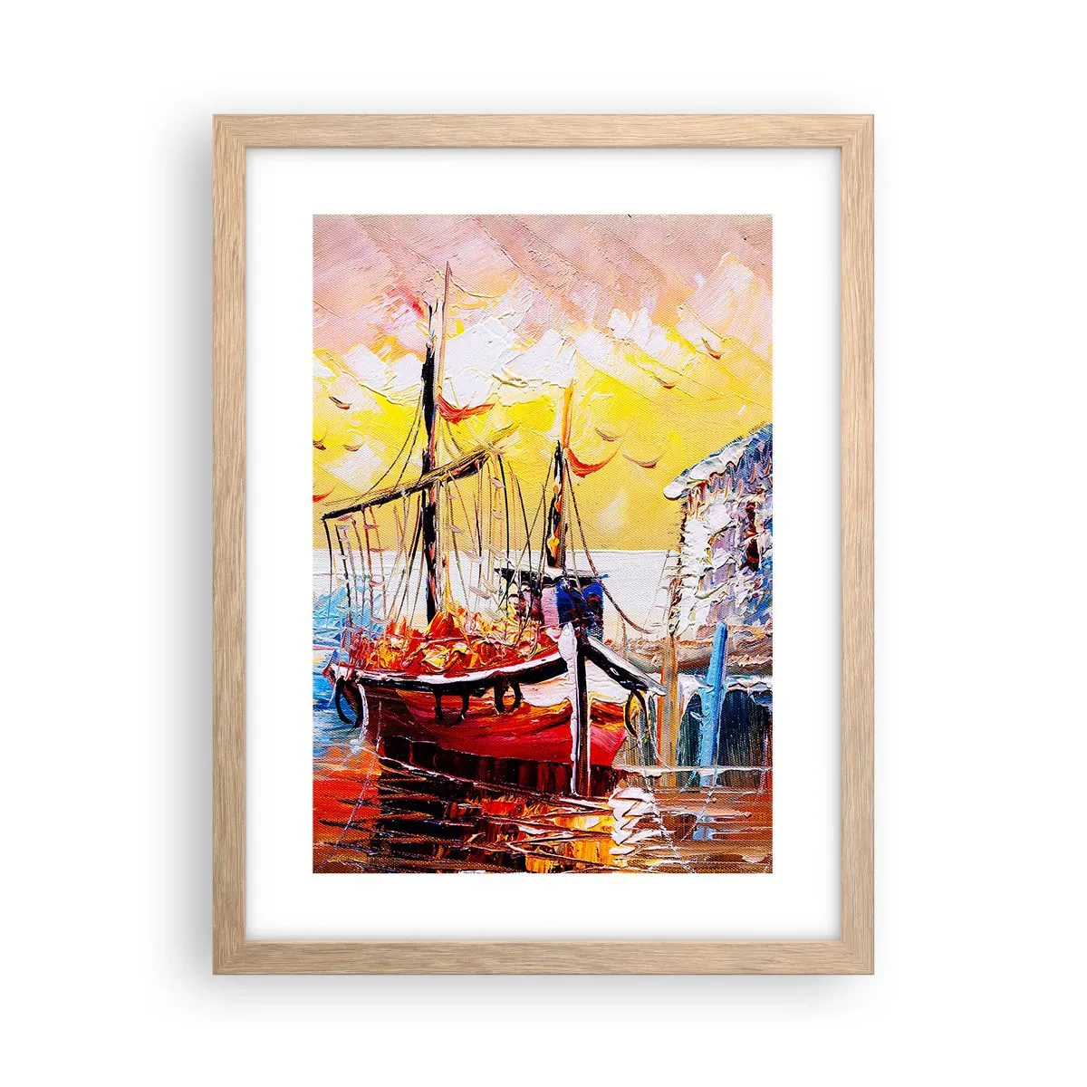 Póster en marco roble claro - Feliz regreso - 30x40 cm