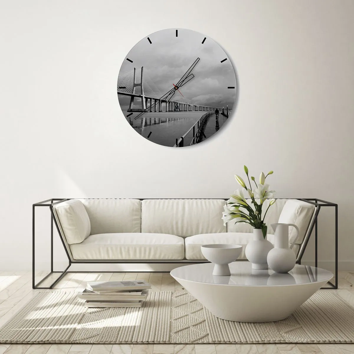 Reloj de pared - Reloj de vidrio - A cada uno lo suyo - 40x40 cm