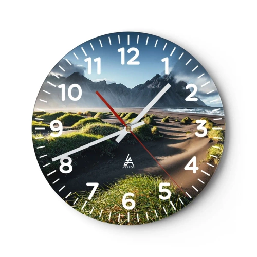 Reloj de pared - Reloj de vidrio - Armonía de los elementos - 40x40 cm