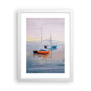 Póster en marco blanco - Un más que merecido descanso - 30x40 cm