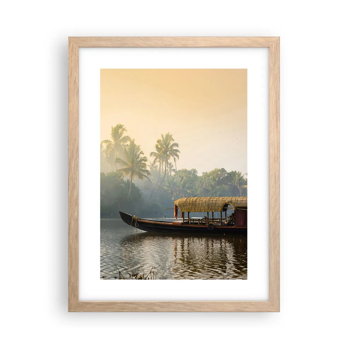 Póster en marco roble claro - Casa en el río - 30x40 cm