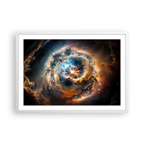 Póster en marco blanco - El inicio de todo - 70x50 cm