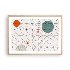 Póster en marco roble claro - Con espíritu pop-art - 70x50 cm