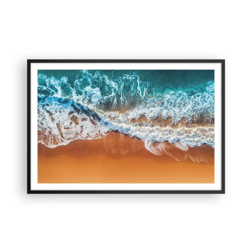 Póster en marco negro - Siempre a la par - 91x61 cm
