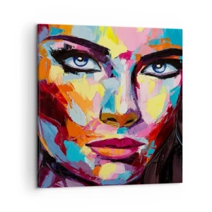 Cuadro sobre lienzo - Impresión de Imagen - Un alma colorida también - 50x50 cm