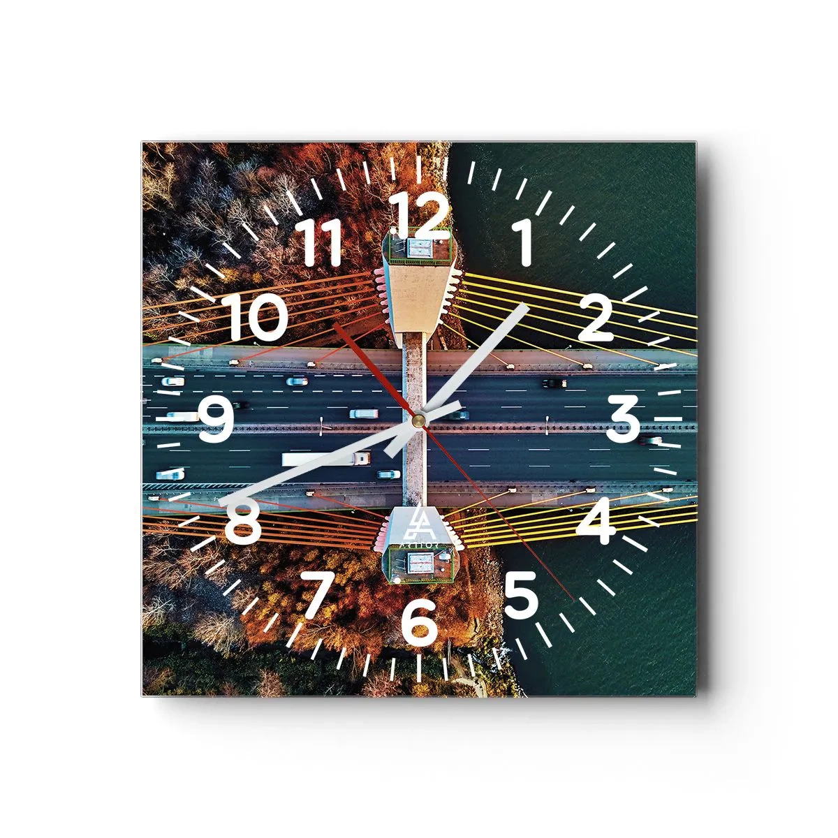 Reloj de pared - Reloj de vidrio - Más allá de las aguas, más allá de los bosques - 40x40 cm