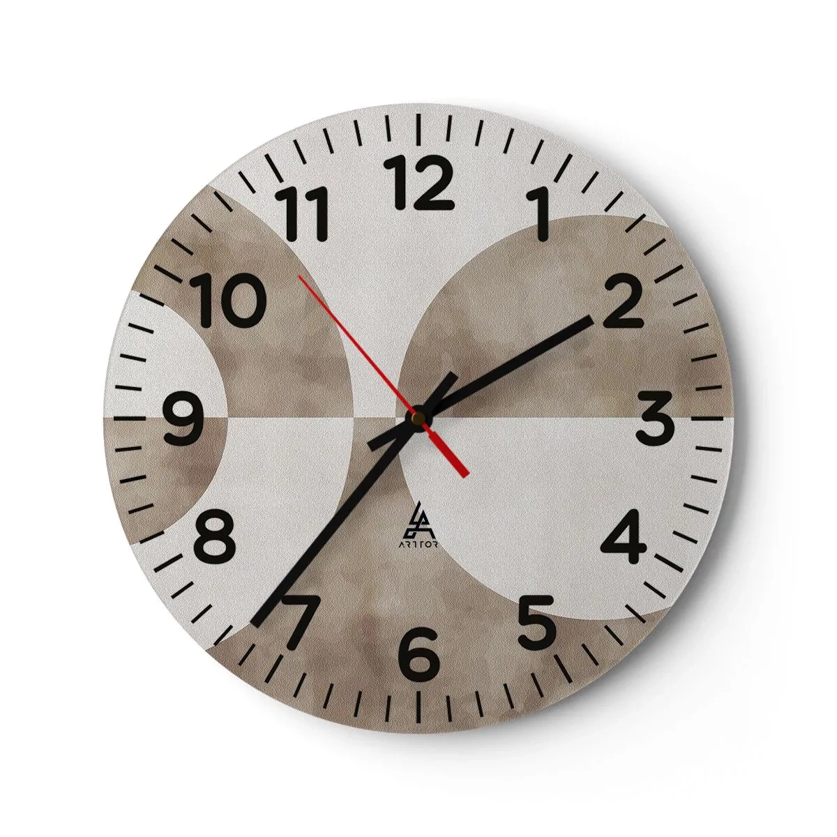 Reloj de pared - Reloj de vidrio - Similitudes y diferencias - 40x40 cm