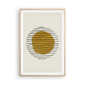 Póster en marco roble claro - Abstracción cálida - 61x91 cm