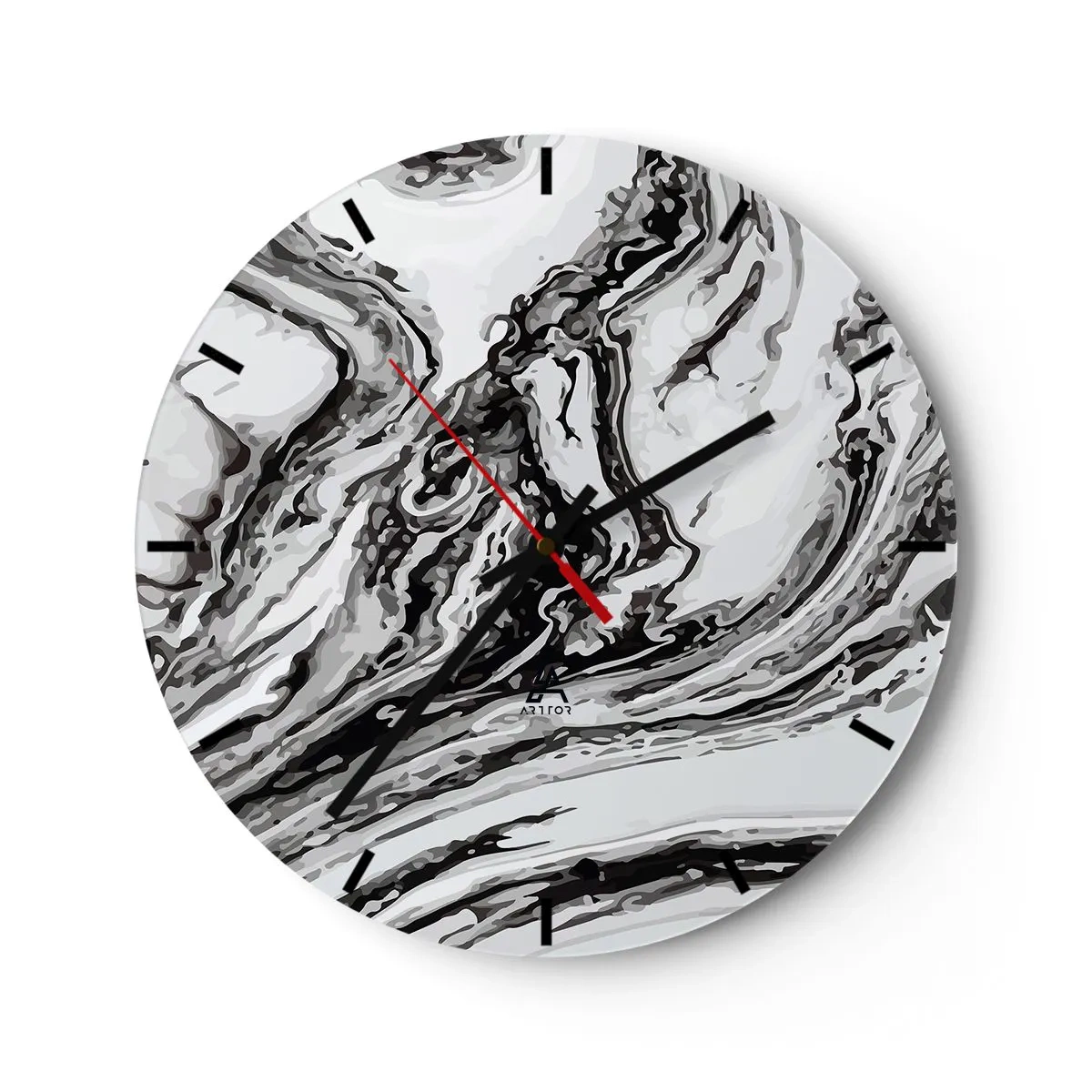 Reloj de pared - Reloj de vidrio - Al principio existía el caos - 30x30 cm