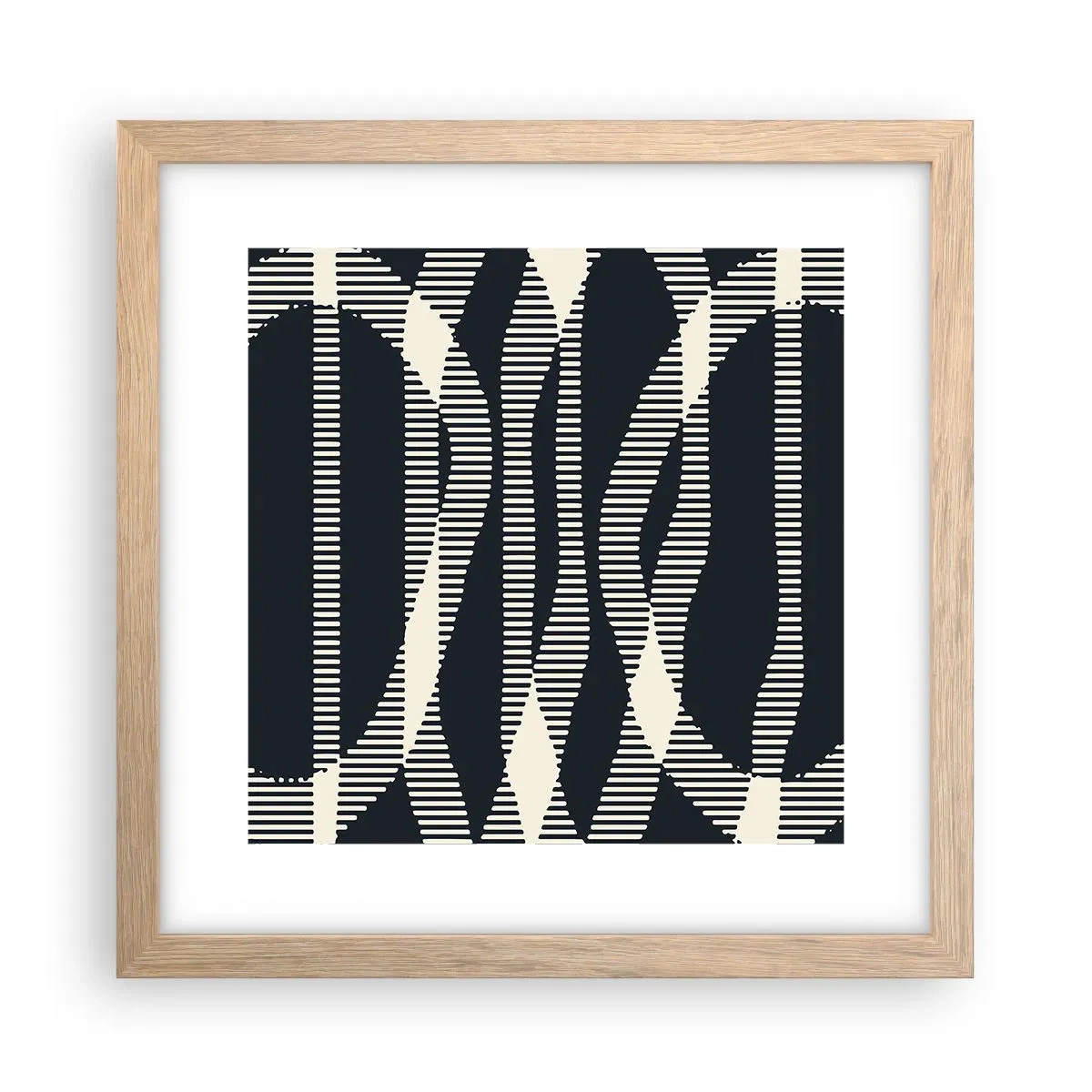 Póster en marco roble claro - Un intento de romper la oscuridad - 30x30 cm