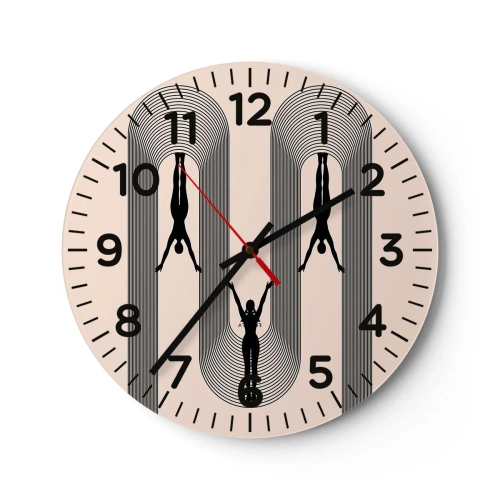 Reloj de pared - Reloj de vidrio - Al revés, o no - 30x30 cm