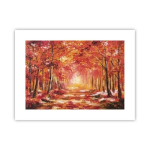 Póster - Bosque de cobre - 40x30 cm