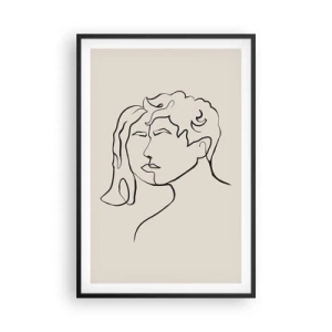 Póster en marco negro - Y se convirtieron en uno - 61x91 cm
