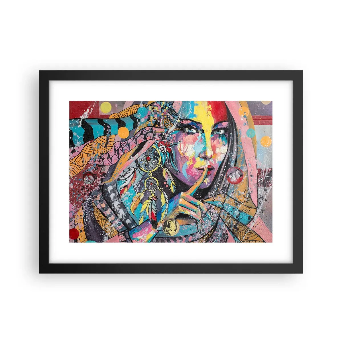 Póster en marco negro - Silencio hasta que entiendas - 40x30 cm