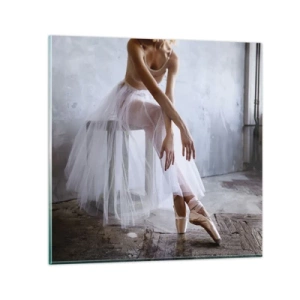 Cuadro sobre vidrio - Impresiones sobre Vidrio - Antes de que brillen las luces del escenario - 70x70 cm