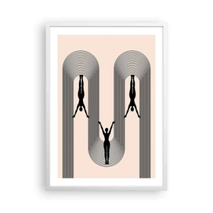 Póster en marco blanco - Al revés, o no - 50x70 cm