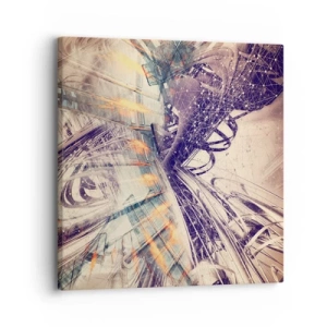 Cuadro sobre lienzo - Impresión de Imagen - Con mucha prisa - 30x30 cm