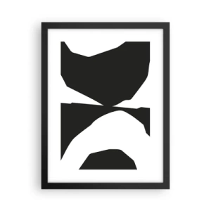 Póster en marco negro - Positivo-negativo - 30x40 cm