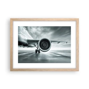 Póster en marco roble claro - Hay poder - 40x30 cm