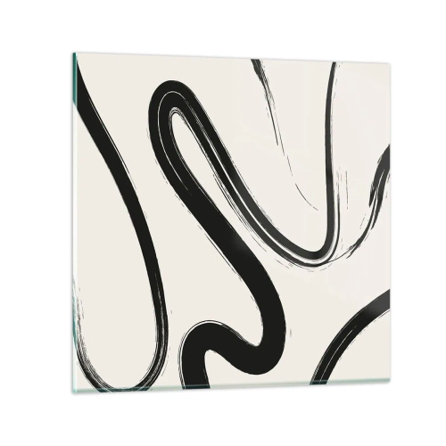 Cuadro sobre vidrio - Impresiones sobre Vidrio - Fantasía en blanco y negro - 30x30 cm