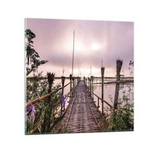 Cuadro sobre vidrio - Impresiones sobre Vidrio - La tranquilidad de Asia - 70x70 cm