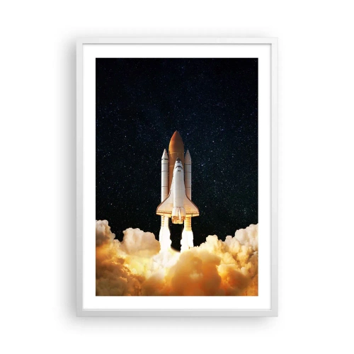 Póster en marco blanco - ¡Ad astra! - 50x70 cm