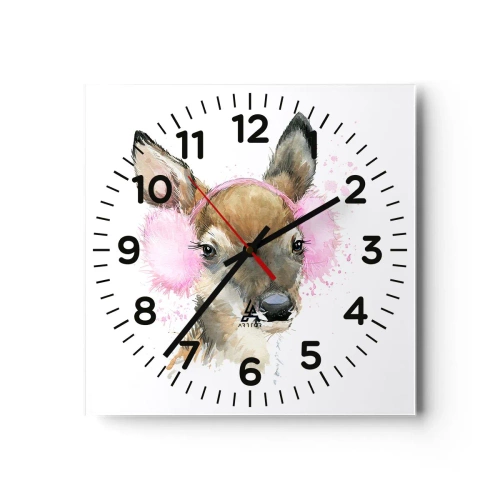 Reloj de pared - Reloj de vidrio - Y el frío no te molestará más - 30x30 cm