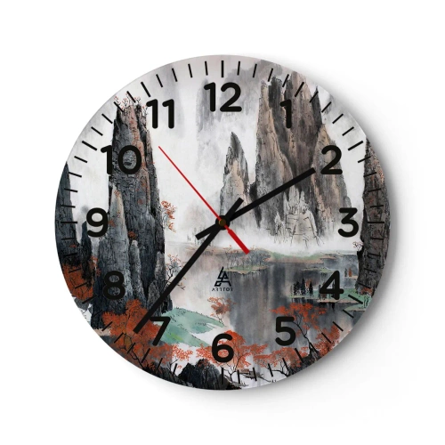 Reloj de pared - Reloj de vidrio - Poderosos guardianes - 40x40 cm