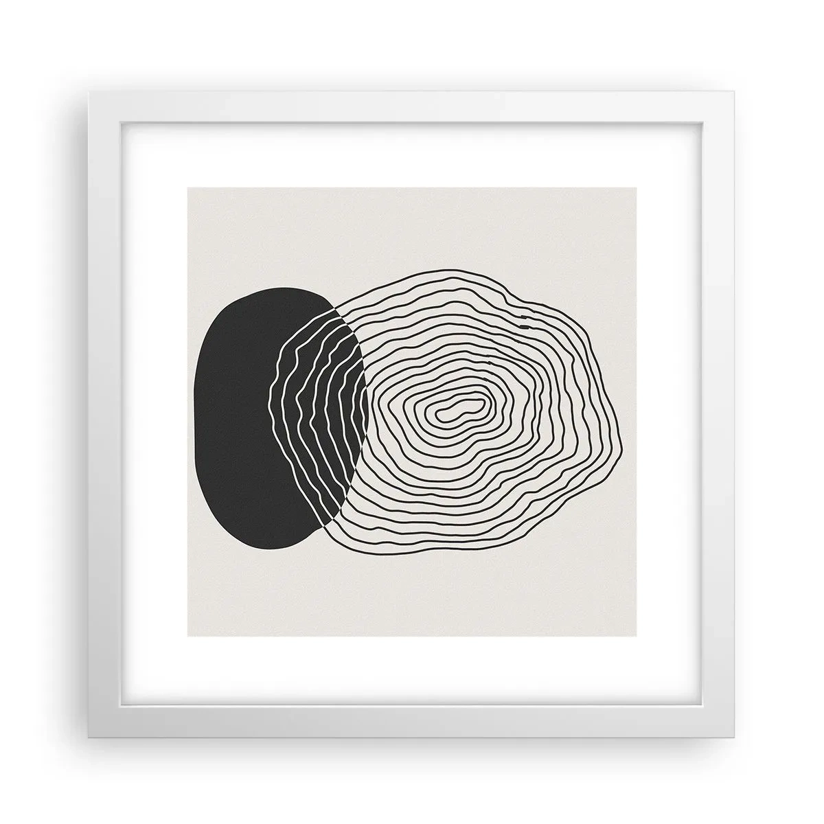 Póster en marco blanco - Persistencia y vibración - 30x30 cm