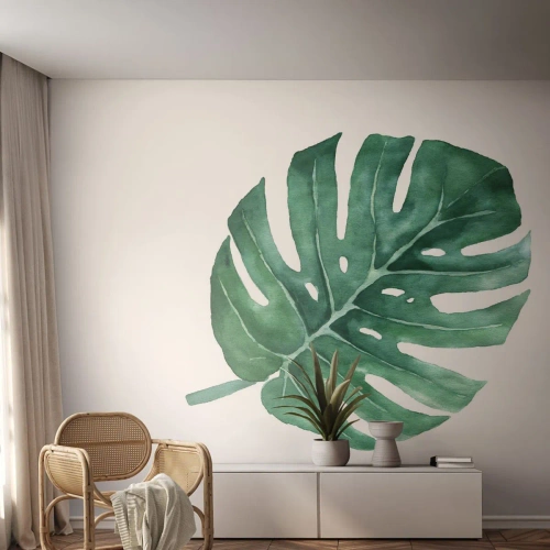 Fotomural Premium Canvas - Concepto verde - monstruo, Hoja, bohemia - 250x175 cm