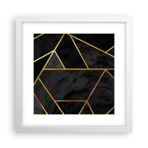 Póster en marco blanco - Oscuridad y brillo - 30x30 cm