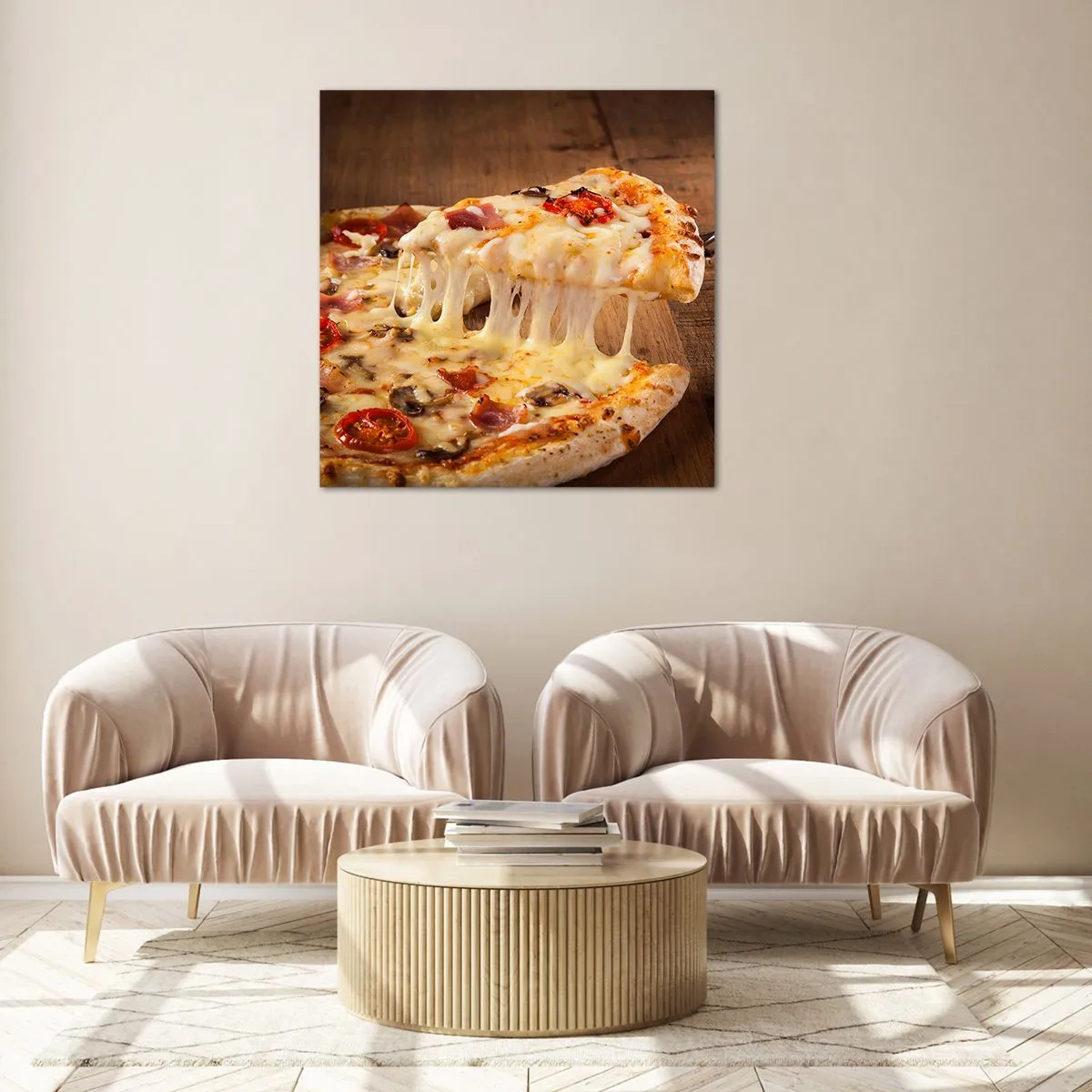 Cuadro sobre vidrio - Impresiones sobre Vidrio - Una obra maestra del arte italiano - 70x70 cm