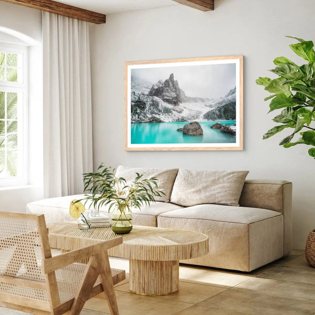 Póster en marco roble claro - En guardia - 70x50 cm