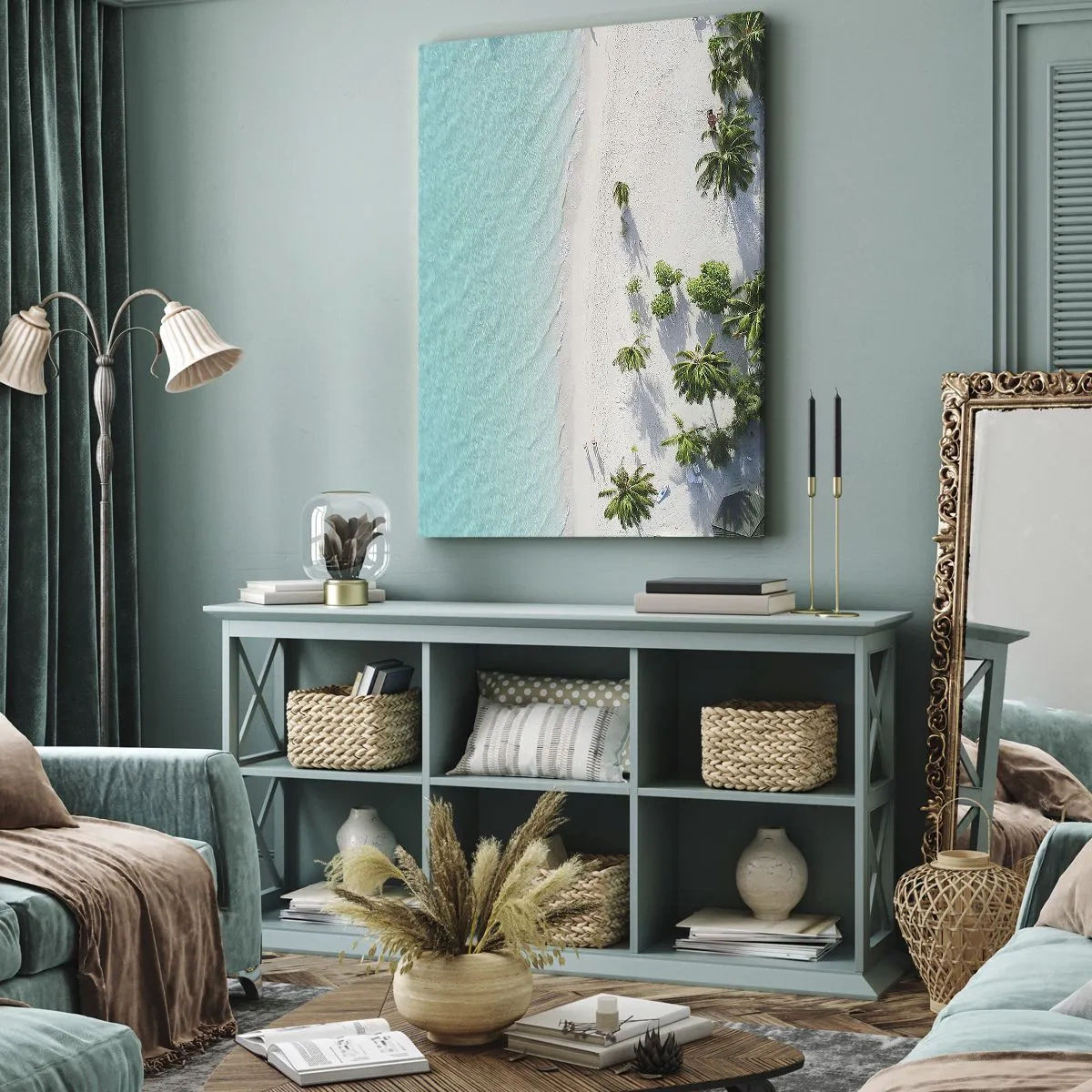 Cuadro sobre lienzo - Impresión de Imagen - Vacaciones en el paraíso - 65x120 cm