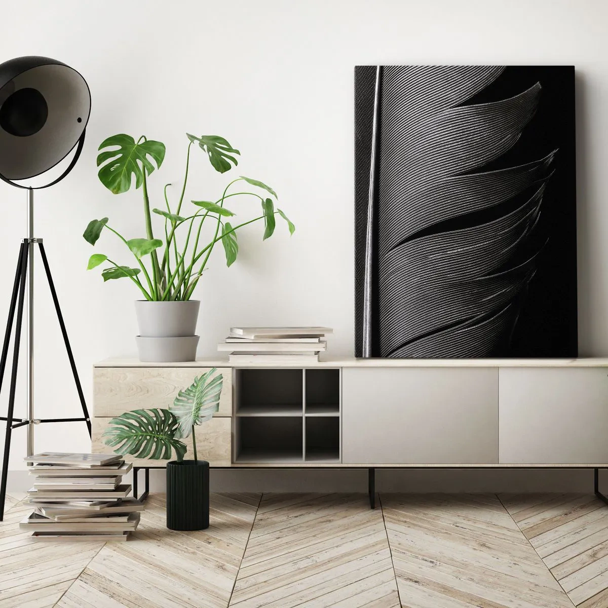 Cuadro sobre lienzo - Impresión de Imagen - Pluma - una construcción maravillosa - 55x100 cm