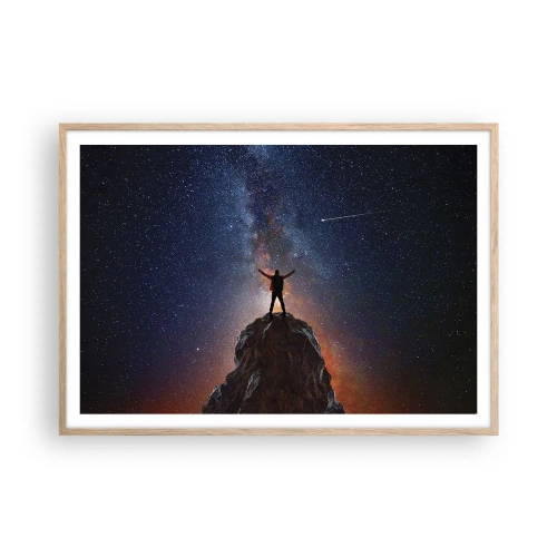 Póster en marco roble claro - ¡El poder está conmigo! - 100x70 cm