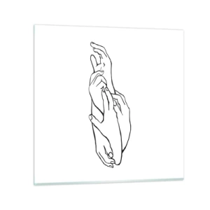 Cuadro sobre vidrio - Impresiones sobre Vidrio - El tacto - 30x30 cm