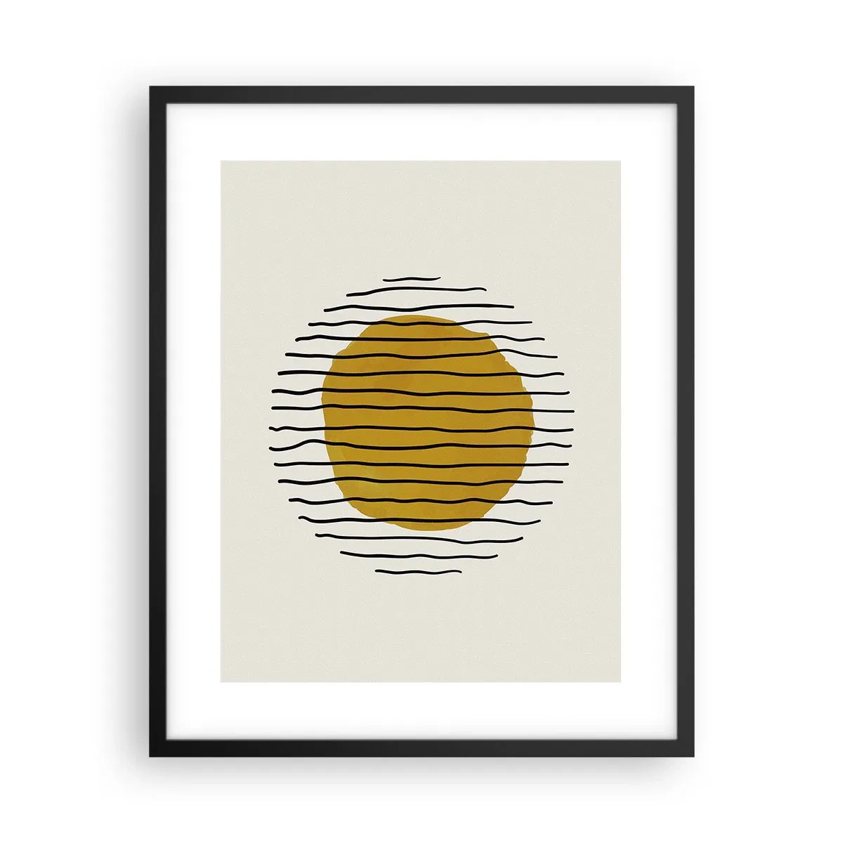 Póster en marco negro - Abstracción cálida - 40x50 cm