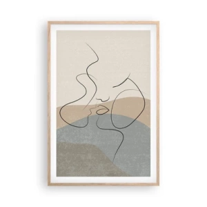 Póster en marco roble claro - Como una pincelada - 61x91 cm