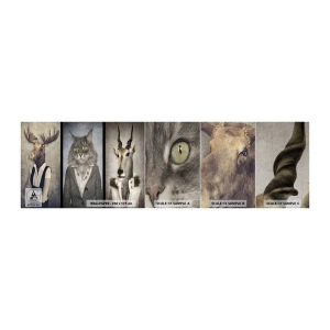 Muestra de fotomural Premium Sand - Las pieles vuelven a estar de moda - Abstracción, Fantasía, Alce - 100x30 cm