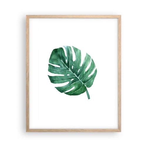 Póster en marco roble claro - Concepto verde - 40x50 cm