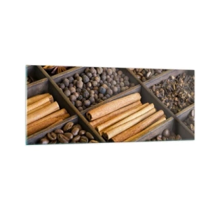 Cuadro sobre vidrio - Impresiones sobre Vidrio - Un tesoro de aromas - 100x40 cm