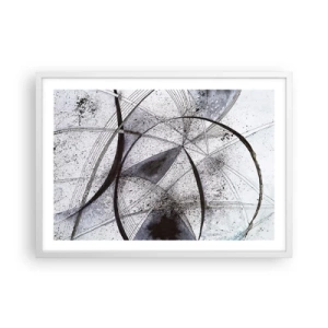 Póster en marco blanco - Fantasía futurista - 70x50 cm