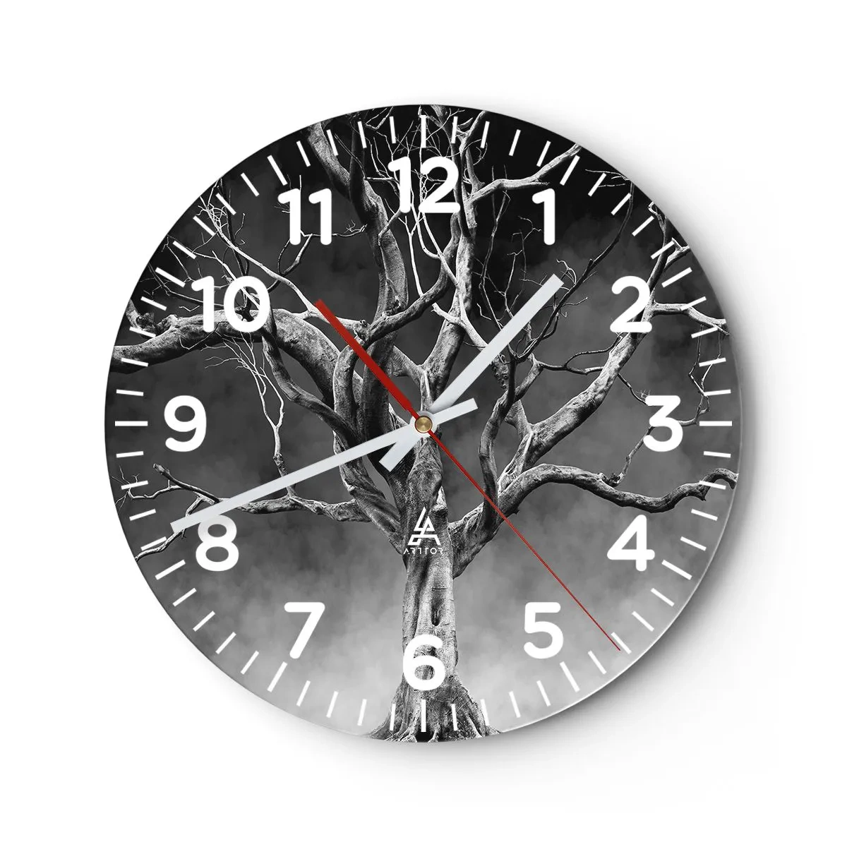 Reloj de pared - Reloj de vidrio - Primordial y sagrado - 40x40 cm