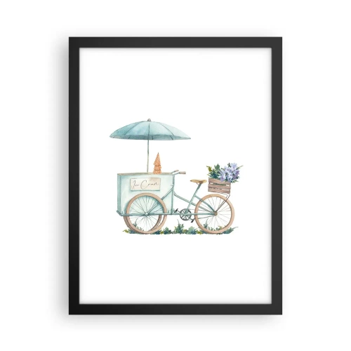 Póster en marco negro - Dulce recuerdo del verano - 30x40 cm